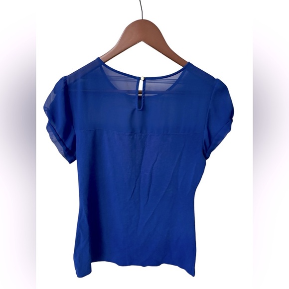 Express Top Size‎ S/P Mesh top, Cotton Cobalt Blue - Picture 2 of 4